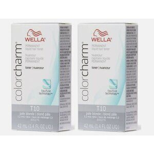 Wella Color Charm T10 Pale Blonde Liquid Toner 1.4 oz (pack of 2)